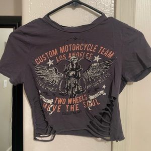 Windsor Cropped Motorcycle Tee